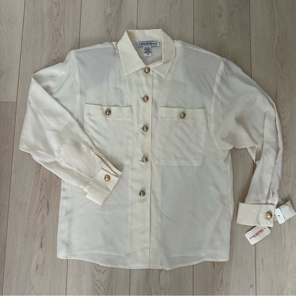SOLD VTG Saks Fifth Avenue Silk Blouse NWT - Picture 1 of 9